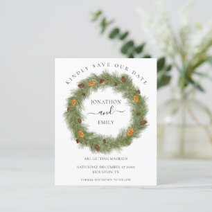 予算クリスマスコーンオレンジの結婚式の日付を保存