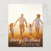 予算クリスマススクリプトフォトオーバーレイホリデーカード (正面)