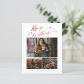 予算クリスマススクリプト3フォトクリスマスカード (スタンド正面)