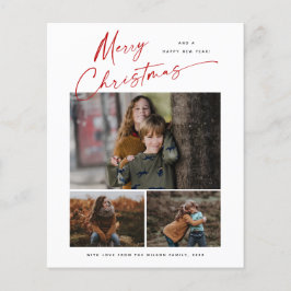 予算クリスマススクリプト3フォトクリスマスカード