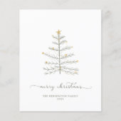 予算クリスマスツリースクリプトフォトカード (正面)