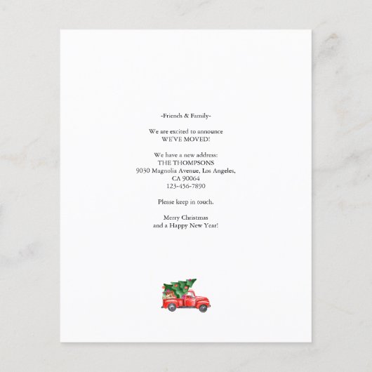 予算クリスマスツリートラック写真の移動 (裏面)