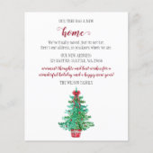 予算クリスマスツリー引っ越しましたホリデーカード (正面)