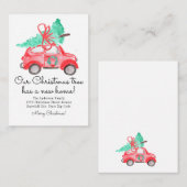 予算クリスマスツリー新しいホームカースクリプト移動 ノートカード (正面/裏面)