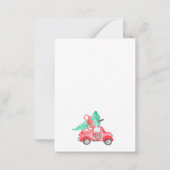 予算クリスマスツリー新しいホームカースクリプト移動 ノートカード (裏面)