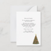 予算クリスマスツリー新しい住所ホリデイ移動 ノートカード (裏面)