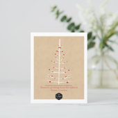 予算クリスマスツリー白と赤いバウブル (スタンド正面)