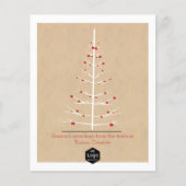 予算クリスマスツリー白と赤いバウブル (正面)