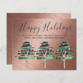 予算クリスマスバラ金ゴールド招待状、レター (正面/裏面)