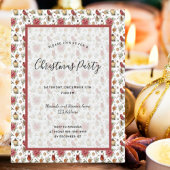 予算クリスマスパーティーの赤い白いパターン