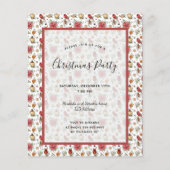 予算クリスマスパーティーの赤い白いパターン (正面)