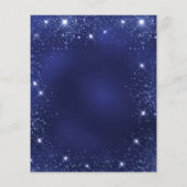 予算クリスマスパーティーブルーグリッター招待 (裏面)