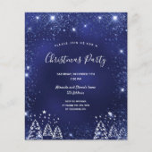 予算クリスマスパーティーブルーグリッター招待 (正面)