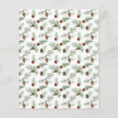 予算クリスマスパーティー松のパターンの招待 (裏面)