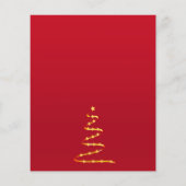 予算クリスマスパーティー赤金ゴールド招モダン待 (裏面)