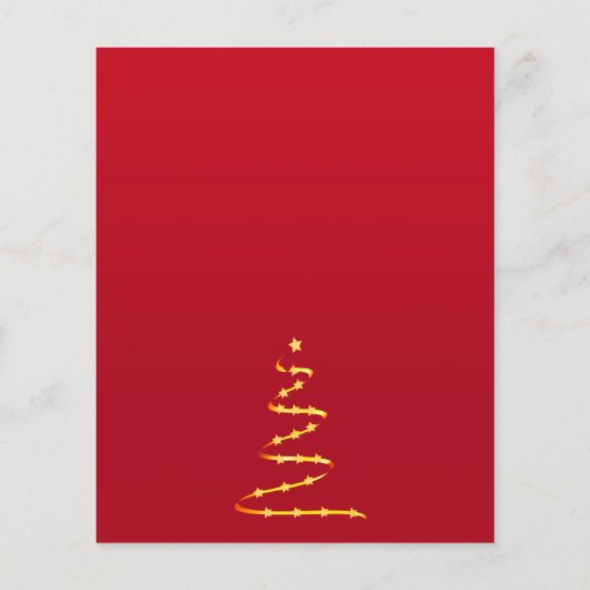 予算クリスマスパーティー赤金ゴールド招モダン待 (裏面)