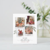予算クリスマスファミリーフォトコラージュカード (スタンド正面)