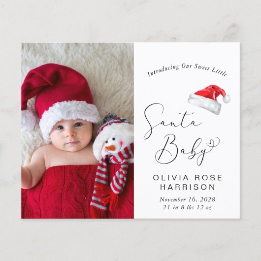 予算クリスマスフォト誕生のお知らせ (正面)