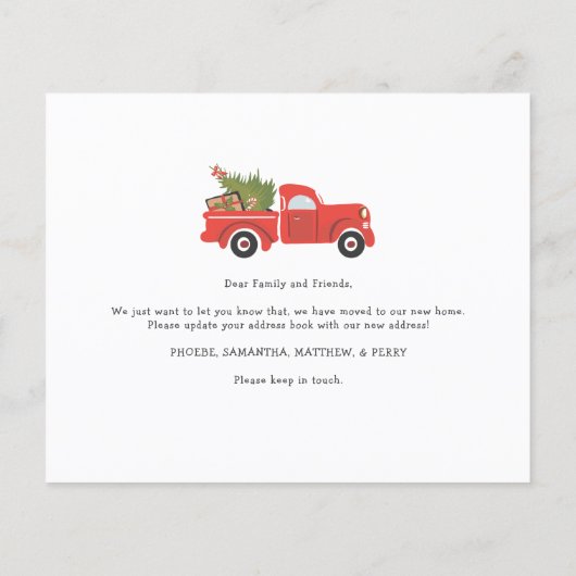 予算クリスマスホリデー引越しのお知らせ (裏面)