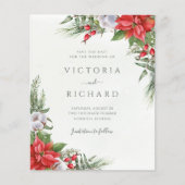 予算クリスマスポインセチア冬の日付を保存 (正面)