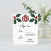 予算クリスマスメニューカード (スタンド正面)