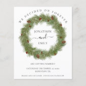 予算クリスマスリースコーンウェディング日付を保存 (正面)