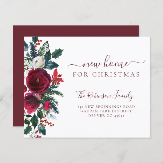 予算クリスマス休暇の引越し発表 (正面/裏面)