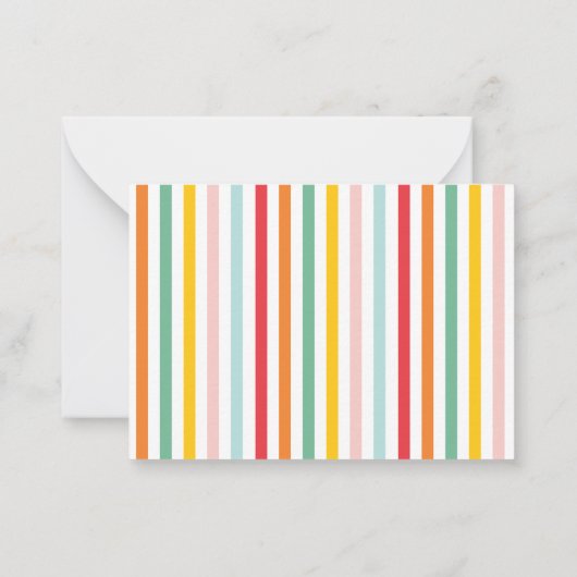 予算クリスマス写真コラージュのレインボーかわいい ノートカード (裏面)