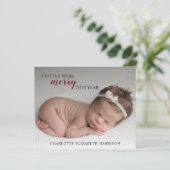 予算クリスマス生誕発表写真カード (スタンド正面)