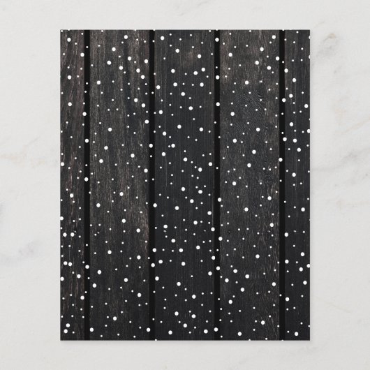 予算クリスマス素朴な木の写真の冬の休日 チラシ (裏面)