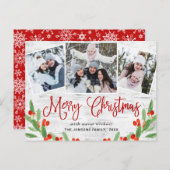 予算クリスマス素朴3 PHOTOグリーティングカード ポストカード (正面/裏面)