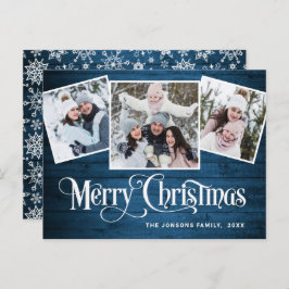 予算クリスマス素朴3 PHOTOグリーティングカード ポストカード