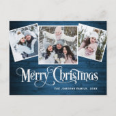 予算クリスマス素朴3 PHOTOグリーティングカード ポストカード (正面)