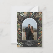 予算クリスマス1フォトアーチ植物祭 ノートカード (正面)