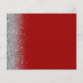 予算クリムゾンレッドシルバーウェディング日付を保存 (裏面)