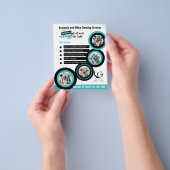 ⭐️予算クリーニングサービスDIYテンプレートティール(緑がかった色)青 チラシ (手)