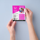 ⭐️予算クリーニングサービスDIYテンプレートピンクブラック チラシ (手)