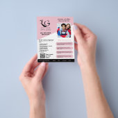 ⭐️予算クリーニングサービスDIYテンプレート赤面ピンク チラシ (手)