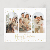 予算グリッターアーチクリスマスフォトグリーティングカード チラシ (正面)