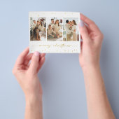 予算グリッタークリスマスフォトグリーティングカード チラシ (手)