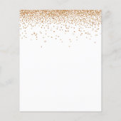 予算グリッターゴールデンウェディングパーティー招待状 (裏面)