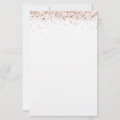 予算グリッターシャンパンブライダルシャワー招待 (裏面)