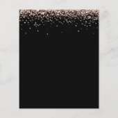 予算グリッターシャンパンブライダルシャワー招待 (裏面)