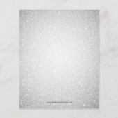 予算グリッタースノーフレークスブライダルシャワー招待 (裏面)