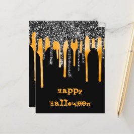 予算グリッタードリップブラックハロウィーン教室カード