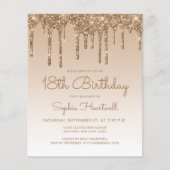 予算グリッタードリップ金ゴールド18thバースデーパーティー (正面)