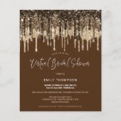 予算グリッターバーチャルブライダルシャワーの招待 (正面)