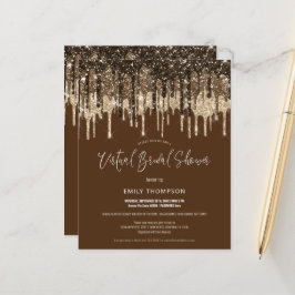 予算グリッターバーチャルブライダルシャワーの招待