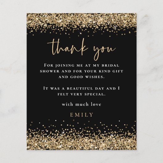 予算グリッターフォトブライダルシャワーブラックサンキューサイト (正面)