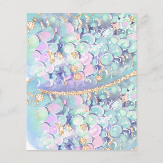 予算グリッターマーメイドテールアンダーザシー誕生日 (裏面)